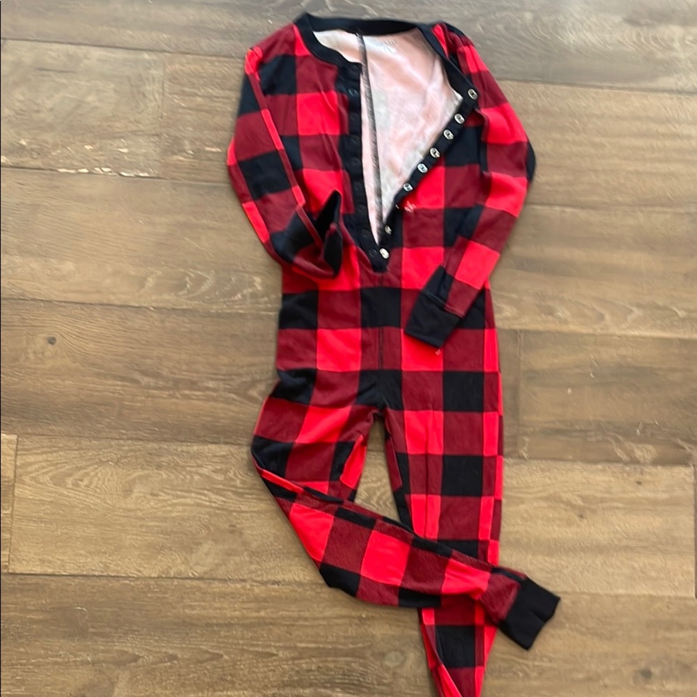 Red and Black Plaid Onesie